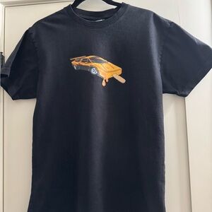 Icecream Black Tee with Orange Car Graphic